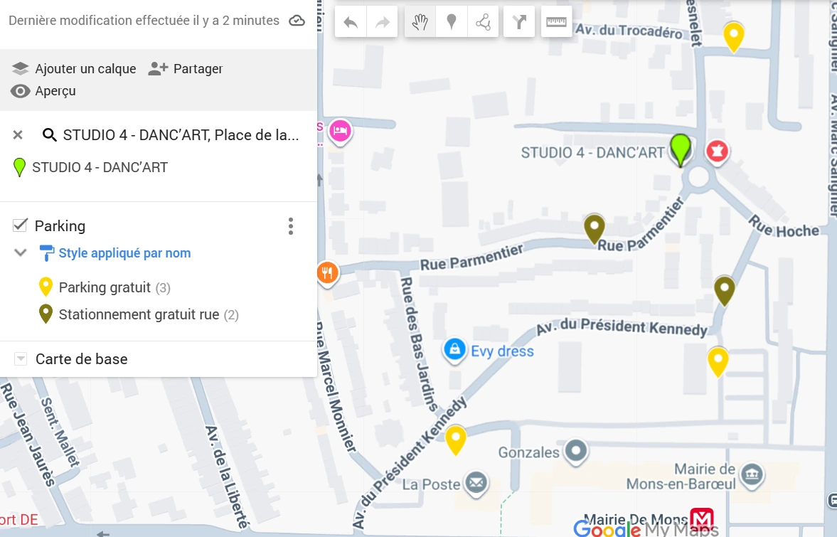 Emplacements Parkings et stationnement rue